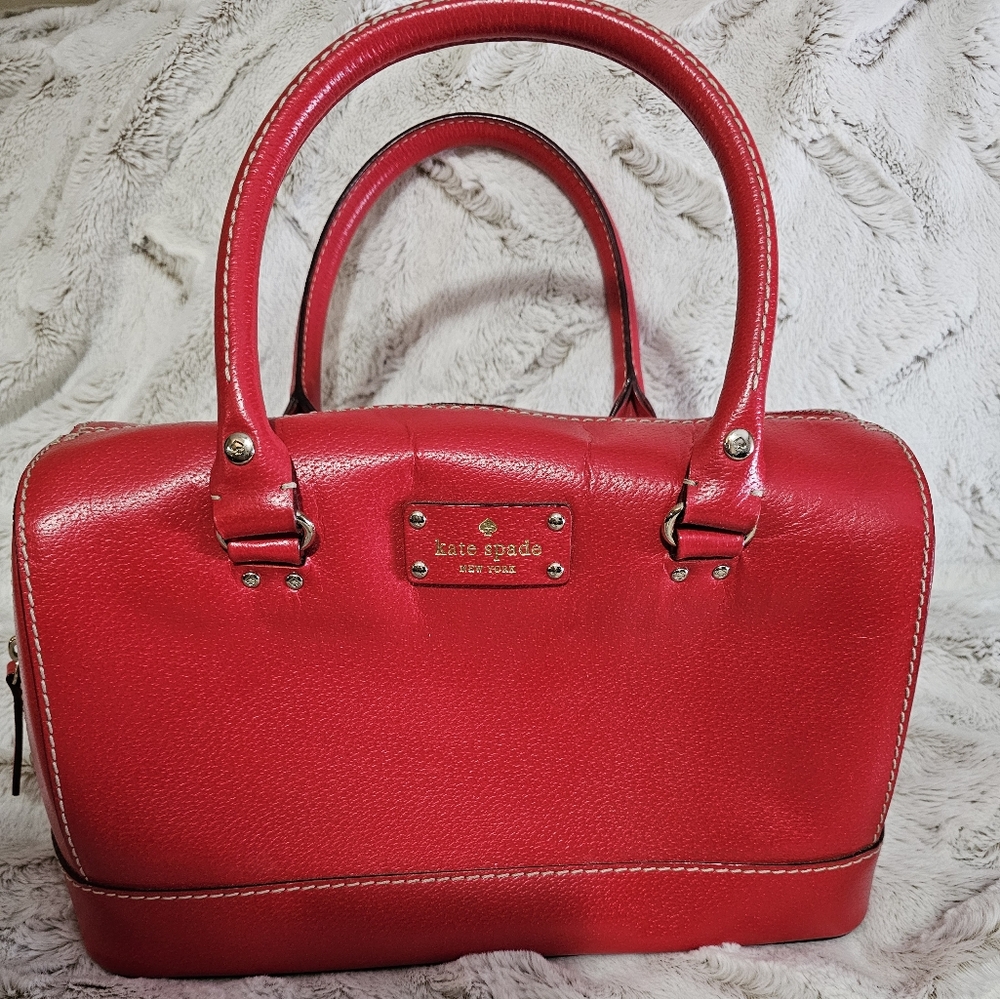 Kate Spade Red Bowler Bag
